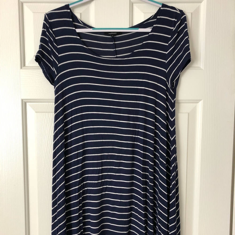 striped t shirt dress